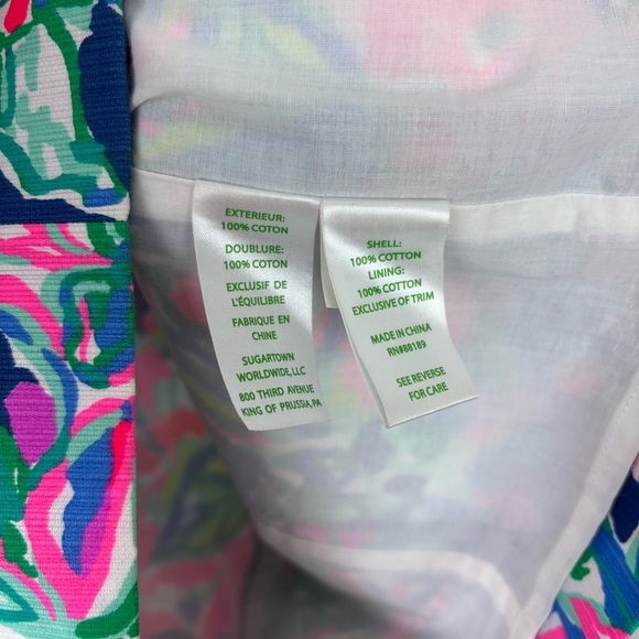 Lilly Pulitzer Ryder Cotton Shift Dress in Indigo Exotic Size 2 - Picture 9 of 9